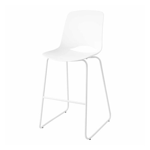Vista Rise Barstool White Sled Base White Shell