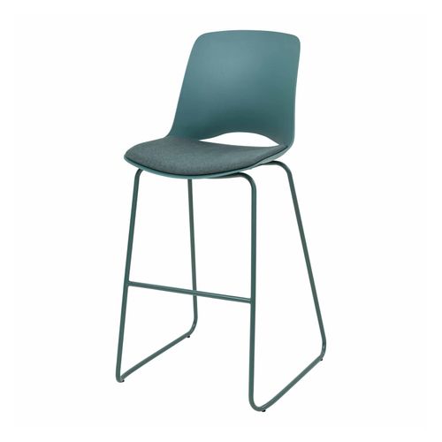 Vista Rise Barstool Moss Sled Base Moss Shell & Kellygreen Seat Pad