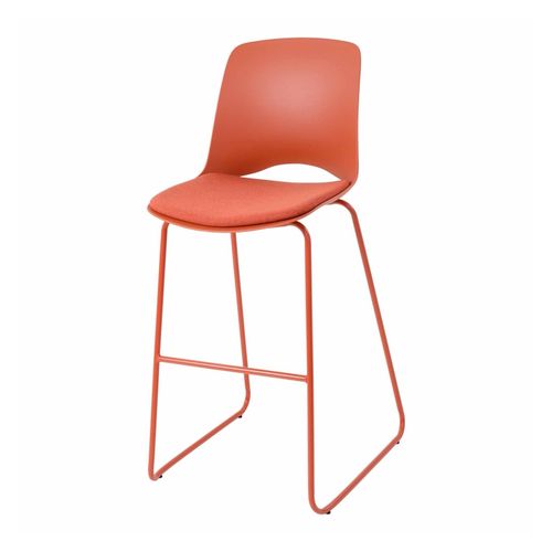 Vista Rise Barstool Rust Sled Base Rust Shell & Rust Seat Pad
