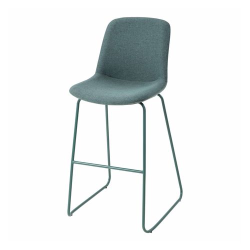 Vista Rise Barstool Moss Sled Base Kellygreen Fabric