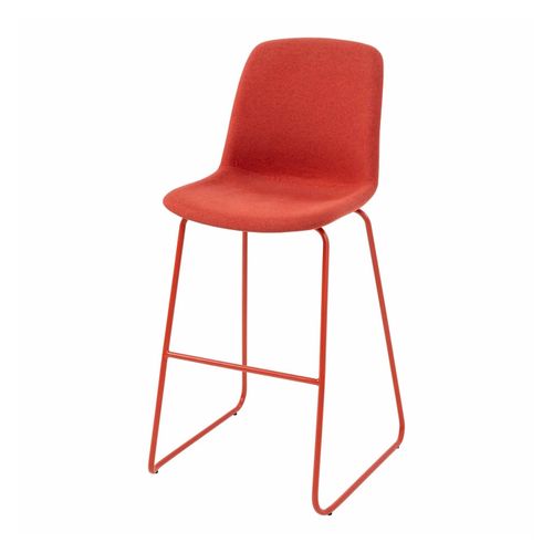 Vista Rise Barstool Rust Sled Base Rust Fabric