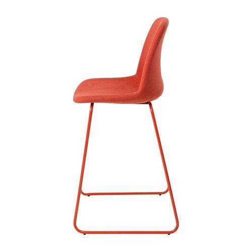 Vista Rise Barstool Rust Sled Base Rust Fabric