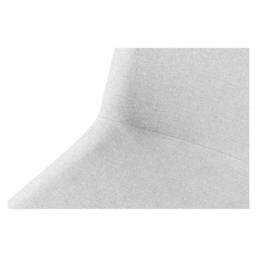 Vista Rise Barstool White Sled Base Silver Fabric