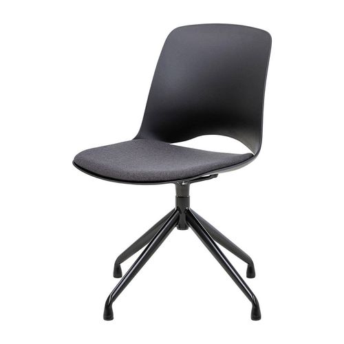 Vista Pivot Chair Black Base & Shell Charcoal Seat Pad