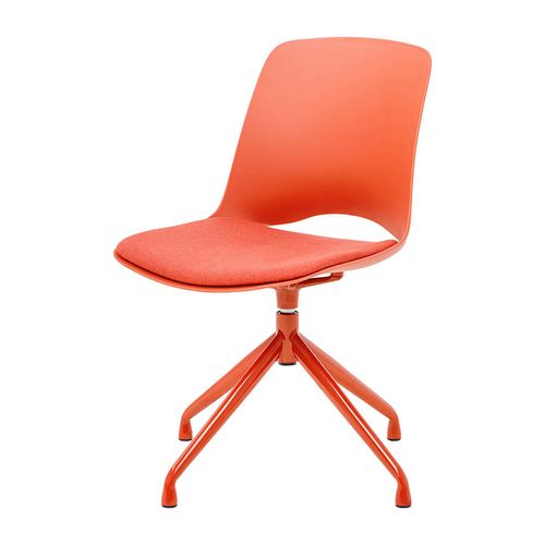Vista Pivot Chair Rust Base & Shell Rust Seat Pad