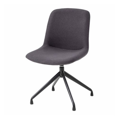Vista Pivot Chair Black Base Charcoal Fabric