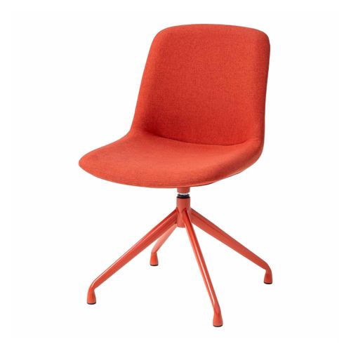 Vista Pivot Chair Rust Base Rust Fabric