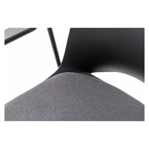 Vista Swivel Chair Black Base & Arms Black Shell & Charcoal Seat Pad