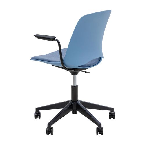 Vista Swivel Chair Black Base & Arms Sky Shell & Niagara Seat Pad