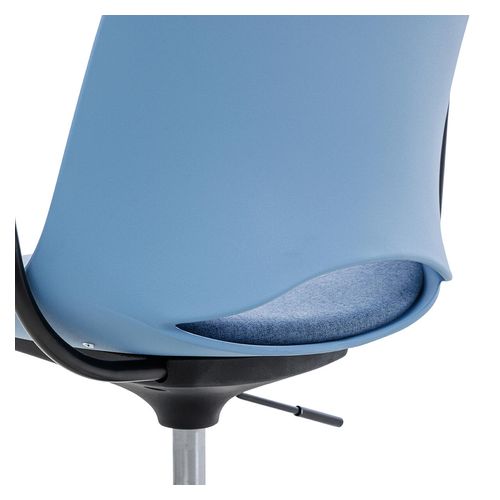 Vista Swivel Chair Black Base & Arms Sky Shell & Niagara Seat Pad