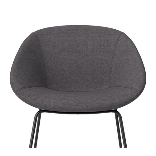 Vista Tub Chair Black Sled Base Charcoal Fabric