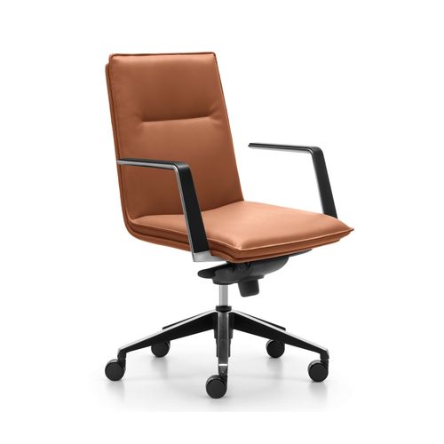 Mirage Executive Chair Medium Back Tan PU