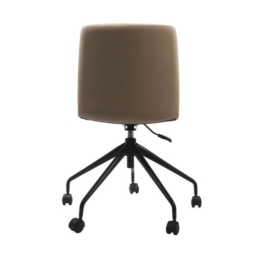 Pixel Breakout & Meeting Chair Black 5 Star Base Almond PU