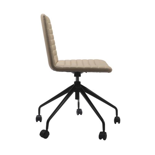 Pixel Breakout & Meeting Chair Black 5 Star Base Almond PU