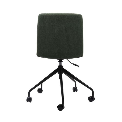 Pixel Breakout & Meeting Chair Black 5 Star Base Olive Fabric