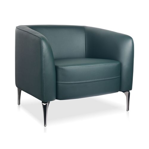 Liso Lounge Chair Single Seat Forest Green PU
