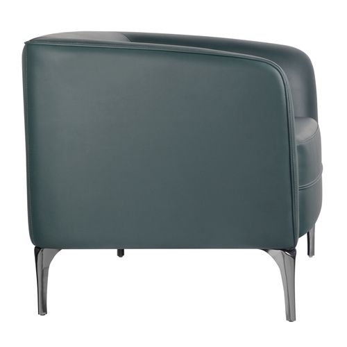 Liso Lounge Chair Single Seat Forest Green PU