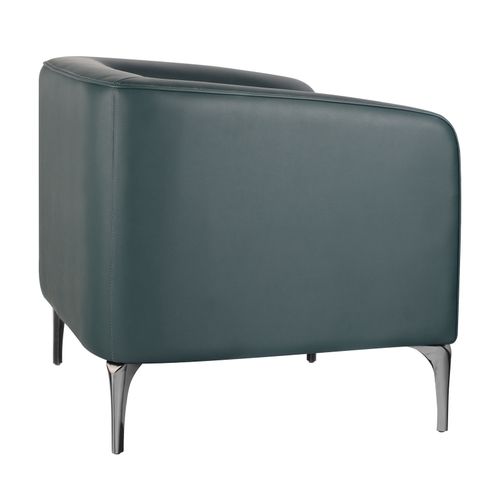 Liso Lounge Chair Single Seat Forest Green PU