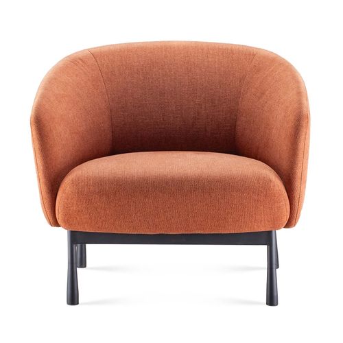 Cosmos Lounge Chair Single Seat Rust Fabric