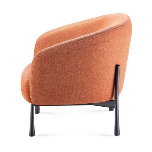 Cosmos Lounge Chair Single Seat Rust Fabric