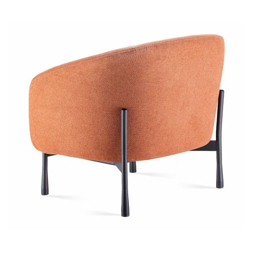 Cosmos Lounge Chair Single Seat Rust Fabric