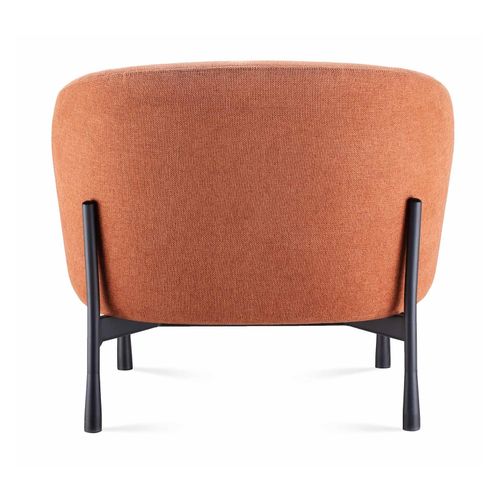 Cosmos Lounge Chair Single Seat Rust Fabric