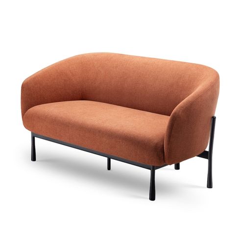 Cosmos Lounge Chair Two Seater Rust Fabric