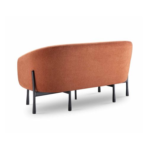Cosmos Lounge Chair Two Seater Rust Fabric