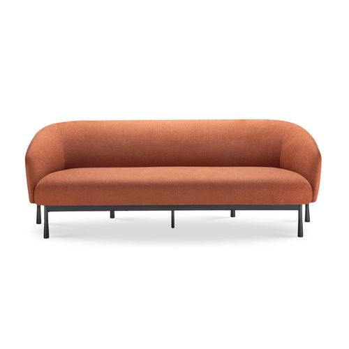 Cosmos Lounge Chair Three Seater Rust Fabric