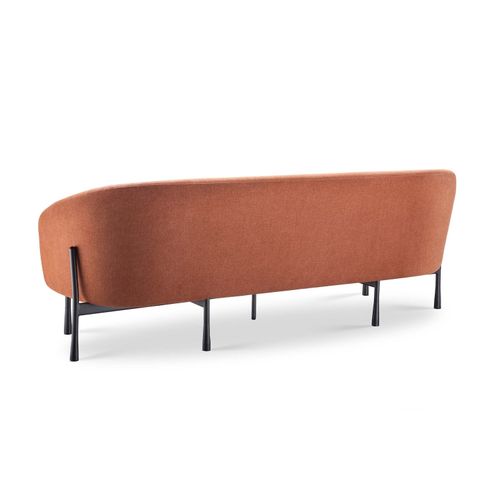 Cosmos Lounge Chair Three Seater Rust Fabric