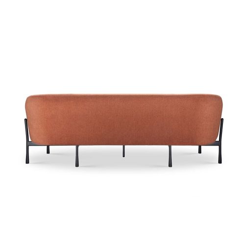 Cosmos Lounge Chair Three Seater Rust Fabric