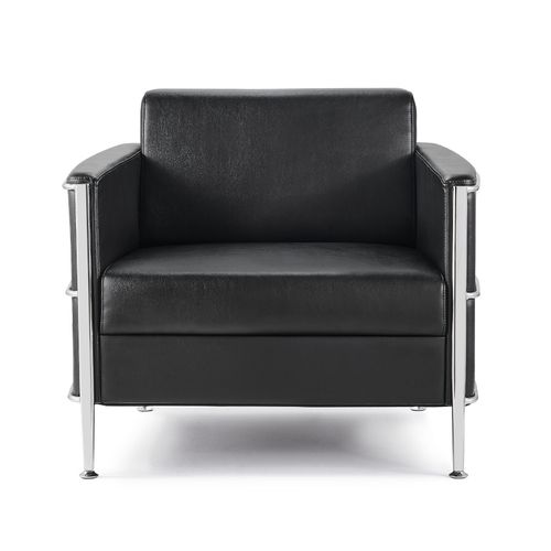 Eclipse Lounge Chair Single Seat Black PU