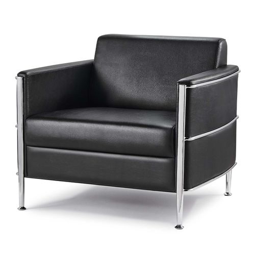 Eclipse Lounge Chair Single Seat Black PU
