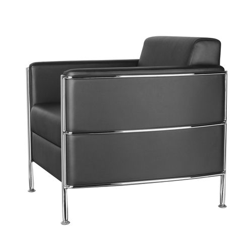 Eclipse Lounge Chair Single Seat Black PU