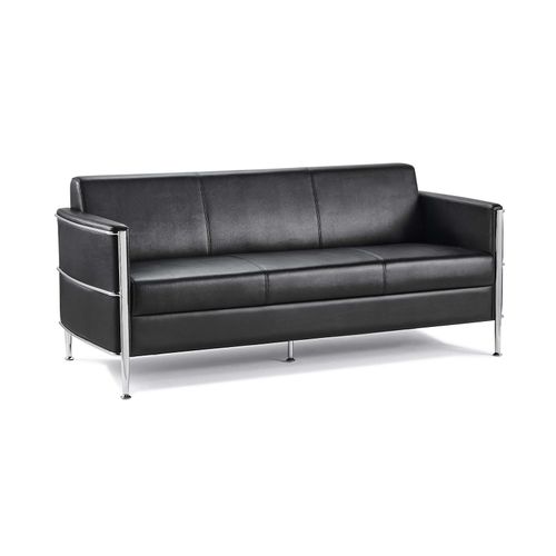 Eclipse Lounge Chair Three Seater Black PU