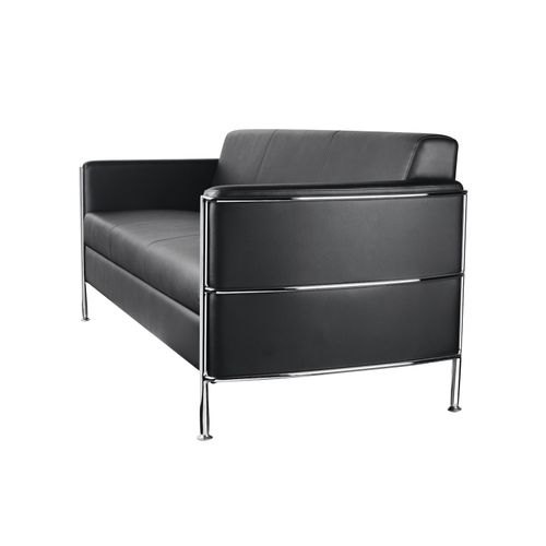 Eclipse Lounge Chair Three Seater Black PU