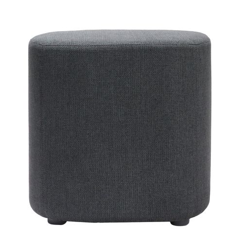 Kali Square Ottoman Charcoal Fabric