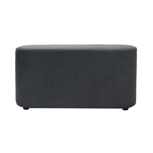 Kali Rectangle Ottoman Charcoal Fabric
