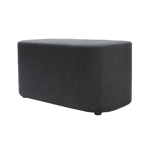 Kali Rectangle Ottoman Charcoal Fabric