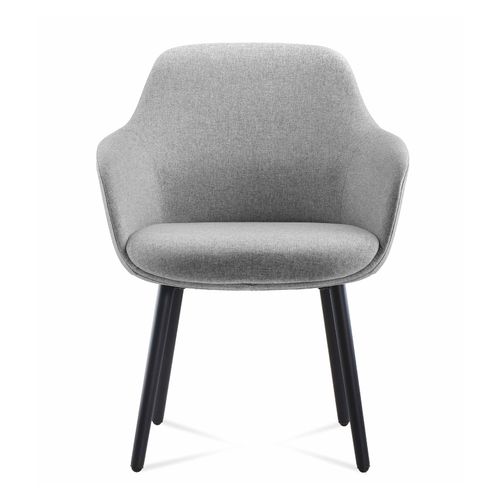 Aspen 4 Leg Tub Chair Light Grey Fabric