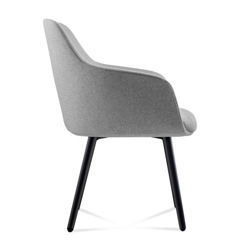 Aspen 4 Leg Tub Chair Light Grey Fabric