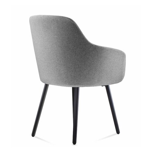 Aspen 4 Leg Tub Chair Light Grey Fabric