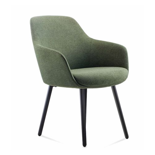 Aspen 4 Leg Tub Chair Olive Fabric