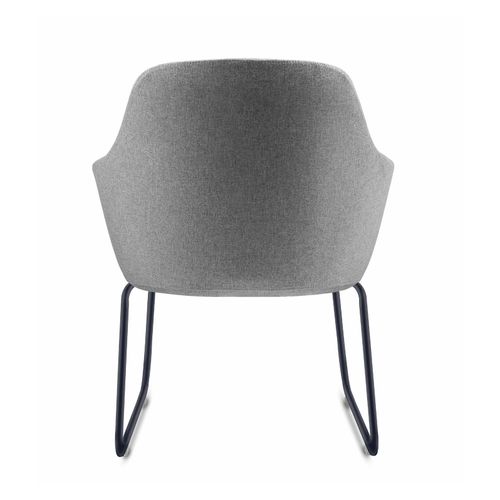 Aspen Sled Tub Chair Light Grey Fabric