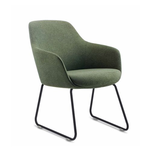 Aspen Sled Tub Chair Olive Fabric