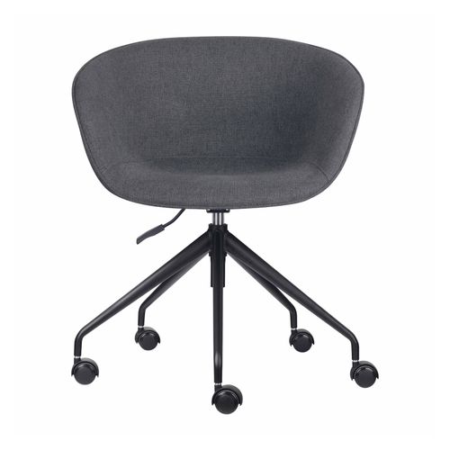 Pixel Tub Chair On 5 Star Black Base Charcoal Fabric