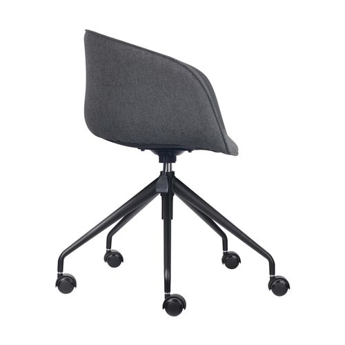 Pixel Tub Chair On 5 Star Black Base Charcoal Fabric