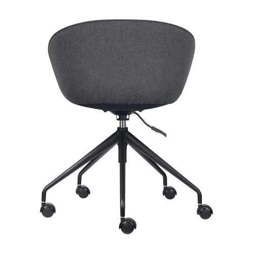 Pixel Tub Chair On 5 Star Black Base Charcoal Fabric