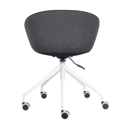 Pixel Tub Chair On 5 Star White Base Charcoal Fabric