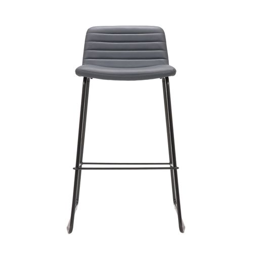 Pixel Counter Stool Black Sled Base French Navy PU